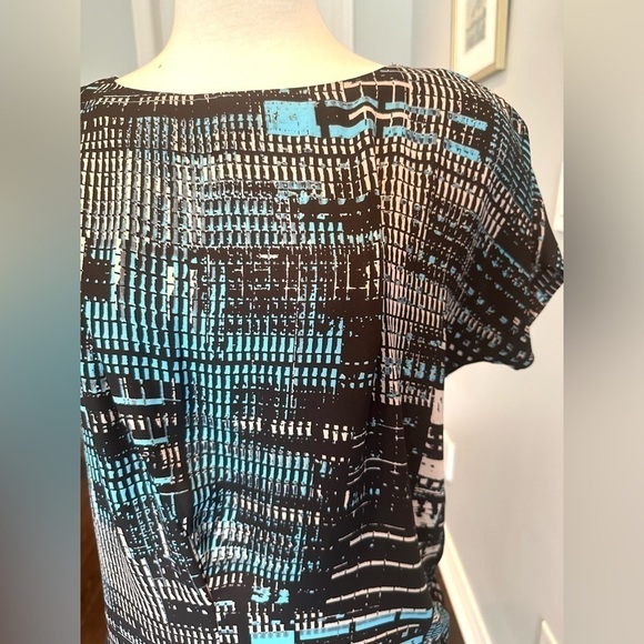 MEXX Boat Neck Extended Sleeve Abstract Print Blouse - Picture 2 of 4